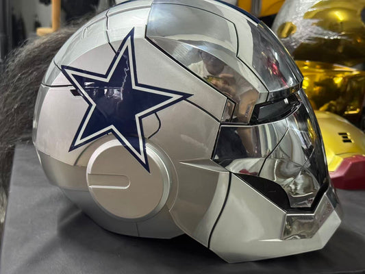 The Voice Activated Iron Man MK5 Helmet Painted in NFL Teams' Colorways